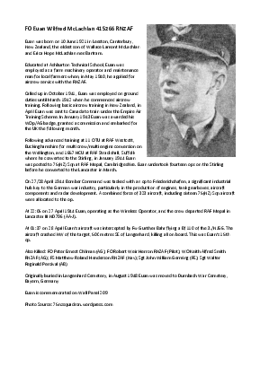 A preview of a PDF biography for McLachlan, Euan Wilfred